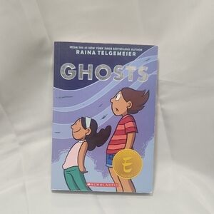 Scholastic Ghosts Book by Raina Telgemeier - Blue and Purple Cover